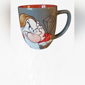 Disney Grumpy Mug - Gray and Red with Gold Accents